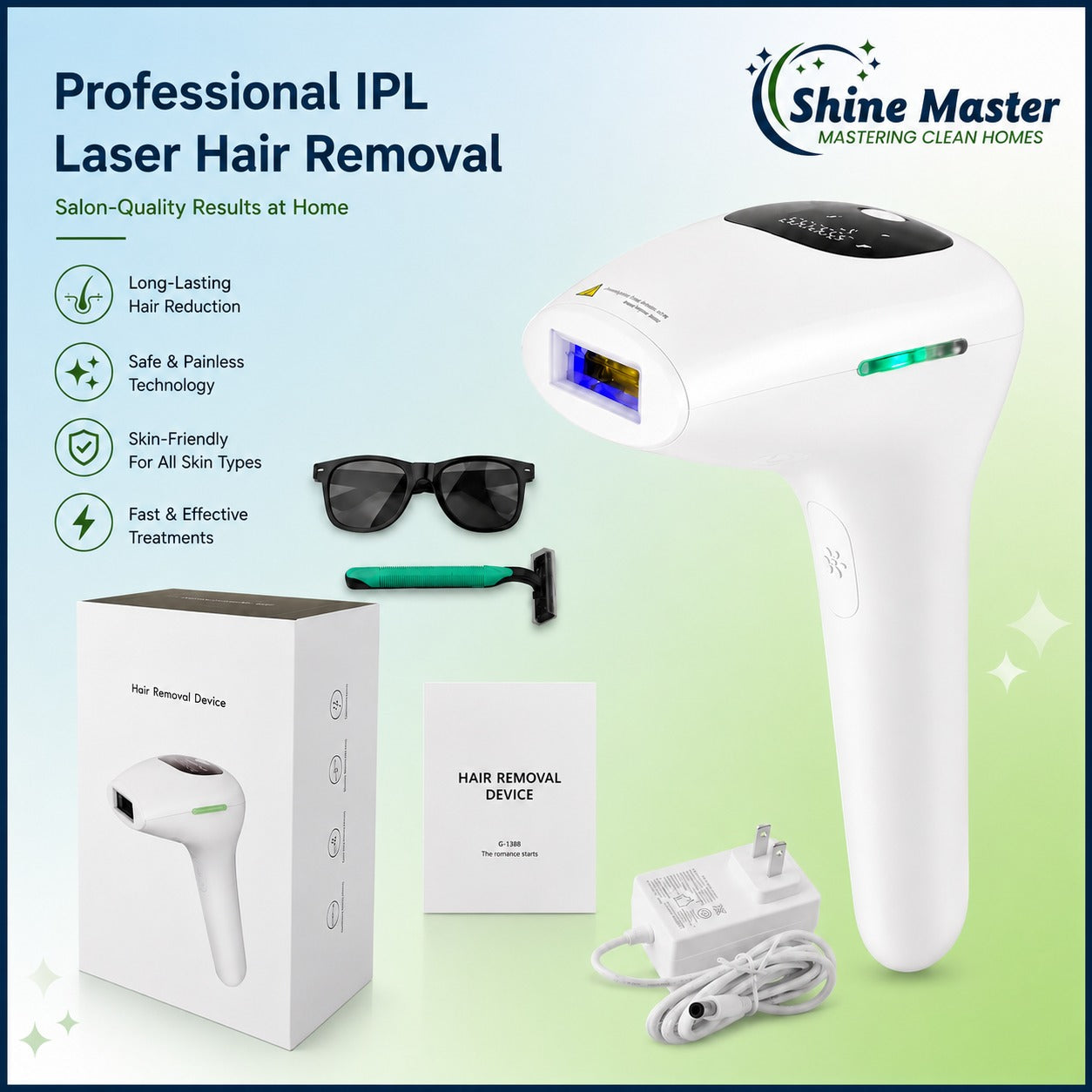 Professional IPL Laser Hair Removal Device | 999,999 Flashes | Full Body